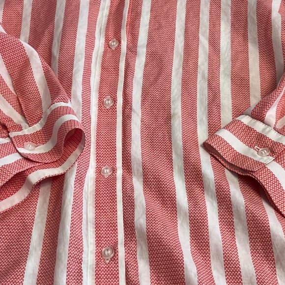 Chico's Women's Top Button Down Shirt Striped Size 1 3/4 Sleeve Silk Blend - Picture 4 of 8